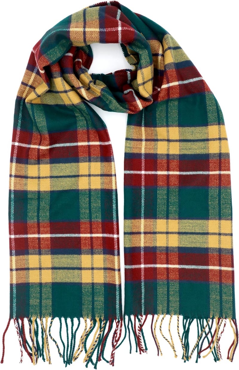 Achillea Scottish Tartan Plaid Scarf - Warm Cashmere Feel Winter Scarf, Scarves for Holiday, Christmas & Daily Wear - Image 2